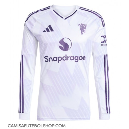 Camisa de time de futebol Manchester United Replicas 2º Equipamento 2025-26 Manga Comprida